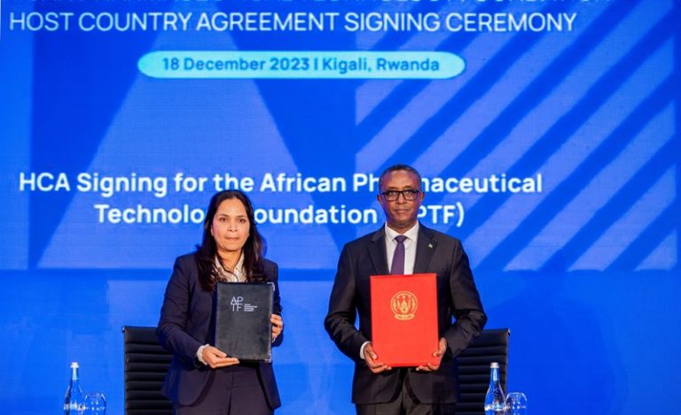 Rwanda: signature d’une convention pour abriter le siège de la Fondation africaine de la technologie pharmaceutique