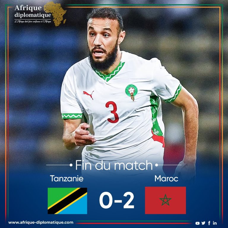 Éliminatoires Mondial-2026 (6è J./Gr. E): Le Maroc bat la Tanzanie (2-0), fait un « très » grand pas vers une 3è qualification successive
