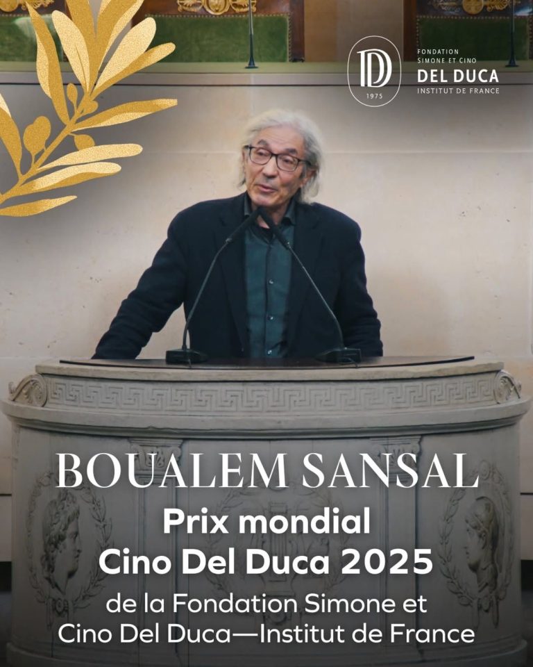 Boualem Sansal a reçu le prestigieux Prix Cino del Duca