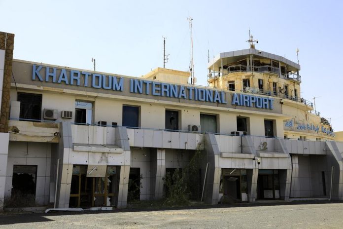 l'aéroport de Khartoum